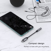  Techsuit - Premium Kábel Adapter MusicDoX (AC8) - 3,5 mm-es jack, Hi-Fi Hangzás, 3A, ABS, 0,1 m - Szürke - 2. kép