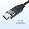  Techsuit - Premium Kábel Adapter MusicDoX (AC8) - 3,5 mm-es jack, Hi-Fi Hangzás, 3A, ABS, 0,1 m - Szürke - 3. kép