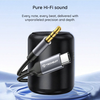  Techsuit - Prémium Kábel Adapter FuseXound (AC11) - Type-C - 3.5mm Jack, Hi-Fi Minőség, DAC Chip, PVC, 0.5m - Szürke - 3. kép