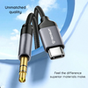  Techsuit - Prémium Kábel Adapter FuseXound (AC11) - Type-C - 3.5mm Jack, Hi-Fi Minőség, DAC Chip, PVC, 0.5m - Szürke - 4. kép