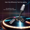  Techsuit - (2 darabos) Prémium Kábel Adapter FuseXound (AC12) - Type-C to 3,5 mm Jack, 3A, Plug and Play, Fonott - Szürke - 2. kép
