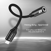  Techsuit - Prémium Kábel Adapter FuseXound (AC13) - Type-C a 3.5mm Jackhez, Hi-Fi Minőség, DAC Chip, 3A, 16bit/48kHz - Fekete - 1. kép
