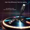  Techsuit - Prémium Kábel Adapter FuseXound (AC13) - Type-C a 3.5mm Jackhez, Hi-Fi Minőség, DAC Chip, 3A, 16bit/48kHz - Fekete - 2. kép