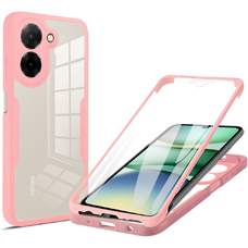  Techsuit - ColorVerse 360 sorozat + Képernyővédő - Xiaomi Redmi A5 4G - Rózsaszín tok