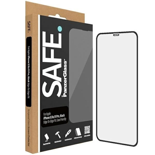 SAFE by PanzerGlass Edge-to-Edge edzett üveg iPhone 11 Pro / Xs / X - fekete kerettel üvegfólia