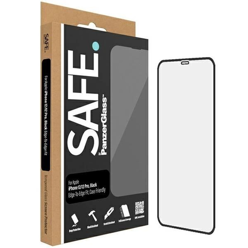 SAFE by PanzerGlass Edge-to-Edge edzett üveg iPhone 12 / 12 Pro - fekete kerettel üvegfólia
