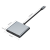 TECH-PROTECT HB08 HUB ADAPTER 4IN1 TYPE-C + USB2.0 + 2 x HDMI 4K 60HZ ŰRSZÜRKE - 2. kép
