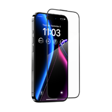 Benks edzett üveg JoyView tükröződésmentes üveg iPhone 15 Pro Max fekete üvegfólia