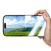 Benks edzett üveg JoyView tükröződésmentes üveg iPhone 15 Pro Max fekete üvegfólia - 4. kép