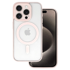 Akril Színű Magsafe tok iPhone 16e világos rózsaszín tok