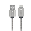 FORCELL F-ENERGY Metal C234 USB A - Type C QC4.0A 3A 66W 2 m ezüst kábel - 1. kép