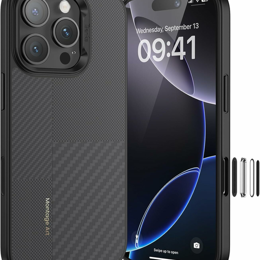 Benks Montage Mágneses Armor Pro Kevlar Tok Fém Keret 600D+1500D (MF66) iPhone 16 Pro Max fekete tok Benks Montage Mágneses Armor Pro Kevlar Tok Fém Keret 600D+1500D (MF66) iPhone 16 Pro Max fekete tok