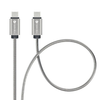 FORCELL F-ENERGY Metal C239 kábel Type C to Type C PD QC4.0 5A 100W E-mark 2 m ezüst - 1. kép