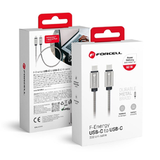 FORCELL F-ENERGY Metal C237 Type C - Type C PD QC4.0 3A 60W 2 m ezüst,