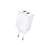 FONENG fali töltő EU63 2.4A 12W 2xUSB + kábel Lightning Fehér - 1. kép