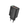 FONENG fali töltő EU63 2.4A 12W 2xUSB + kábel Villámfekete, - 1. kép
