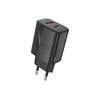 FONENG fali töltő EU66 PD 20W 1xUSB-C + 1xUSB QC3.0 + kábel USB-C - Lightning fekete - 1. kép
