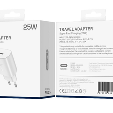 JELLICO hálózati töltő EU25 PD 25W 1xUSB-C Fehér