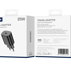 JELLICO hálózati töltő EU25 PD 25W 1xUSB-C Fekete