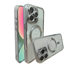 Fém tok MagS iPhone 14 Pro Ezüst tok