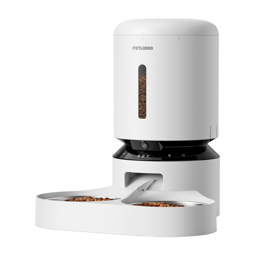 Petlibro Granary Kamera Etető Dupla Tálcával, 5L (fehér) kisállatoknak wifi Petlibro Granary Kamera Etető Dupla Tálcával, 5L (fehér) kisállatoknak wifi