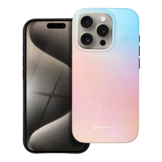 FORCELL F-PROTECT Mirage, katonai ejtésteszttel ellenőrzött tok, MagSafe-kompatibilis, iPhone 15 Pro tok, rózsaszín és kék