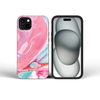 FORCELL F-PROTECT Mirage, katonai tesztelt tok MagSafe kompatibilitással IPHONE 15 PRO rózsaszín márvány tok - 2. kép
