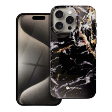 FORCELL F-PROTECT Mirage, Katonai ejtésteszten átesett tok MagSafe kompatibilitással IPHONE 15 PRO MAX fekete márvány tok