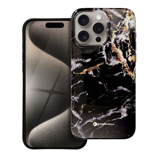 FORCELL F-PROTECT Mirage, Katonai ejtésteszten átesett tok MagSafe kompatibilitással IPHONE 15 PRO MAX fekete márvány tok FORCELL F-PROTECT Mirage, Katonai ejtésteszten átesett tok MagSafe kompatibilitással IPHONE 15 PRO MAX fekete márvány tok