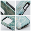 FORCELL F-PROTECT Mirage, katonai ejtéstesztelt tok MagSafe-kompatibilitással iPhone 15 zöld márvány tok - 3. kép