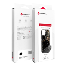 FORCELL F-PROTECT Mirage, katonai ejtési teszten átesett, MagSafe kompatibilis tok IPHONE 15-höz, fekete márvány
