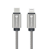 FORCELL F-ENERGY Metal C238 kábel Type C Lightning-hez PD 3A 27W 2 m ezüst - 1. kép