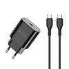 JELLICO hálózati töltő C35 PD 25W 1xUSB-C + kábel USB-C - USB-C Fekete - 0. kép