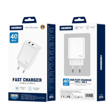 JELLICO EU19 GaN PD 40W 2xUSB-C Fehér