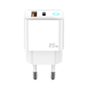 JELLICO fali töltő EU11 PD 20W 1xUSB-C + 1xUSB QC3.0 + kábel USB-C - Lightning fehér - 1. kép