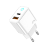 JELLICO fali töltő EU11 PD 20W 1xUSB-C + 1xUSB QC3.0 + kábel USB-C - Lightning fehér - 2. kép
