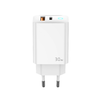 JELLICO fali töltő EU13 GaN PD 30W 1xUSB-C + 1xUSB QC3.0 + kábel USB-C - Lightning Fehér - 1. kép