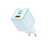 JELLICO fali töltő EU55 GaN PD 33W 1xUSB-C + 1xUSB QC3.0 Kék - 4. kép
