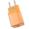 JELLICO fali töltő EU55 GaN PD 33W 1xUSB-C + 1xUSB QC3.0 Narancssárga - 4. kép