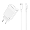 JELLICO hálózati töltő C105 GaN PD 45W 1xUSB-C + kábel USB-C - Lightning Fehér - 0. kép