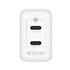 JELLICO fali töltő C106 GaN PD 45W 2xUSB-C + kábel USB-C - USB-C Fehér - 2. kép
