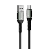 FORCELL F-ENERGY C256 USB A - Type C QC4.0 3A 66W Cafule 0,25 m fekete - 2. kép