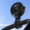 Techsuit - Babakocsi ventilátor (VP1) - Hordozható, négy sebességfokozat, 360°-ban rugalmas állványos csipesz, 4000mAh - Fehér - 3. kép