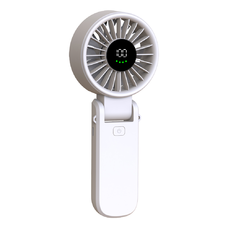  Techsuit - Prémium Mini Kézi Ventilátor (A10) - LED digitális kijelzővel, USB-C újratölthető, 100 szélsebesség, 5400RPM - Fehér