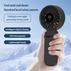  Techsuit - Prémium Mini Kézi Ventilátor (A10) - LED digitális kijelzővel, USB-C újratölthető, 100 szélsebesség, 5400RPM - Fehér - 3. kép