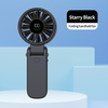  Techsuit - Prémium Mini Kézi Ventilátor (A10) - LED Digitális Kijelzővel, USB-C Újratölthető, 100 Szélsebesség, 5400RPM - Fekete - 2. kép