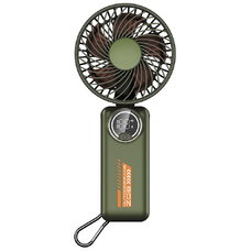  Techsuit - Prémium mini kézi ventilátor (Z8) - LED digitális kijelzővel, USB-C újratölthető, 3 szélsebesség, 2A, 3600mAh - Zöld