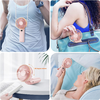  Techsuit - Prémium Mini Kézi Ventilátor (M12) - LED Digitális Kijelzővel, USB-C Újratölthető, 6 Szélsebesség, 5000mAh - Rózsaszín - 4. kép