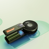  Techsuit - Prémium Mini Kézi Ventilátor (Z8) - LED Digitális Kijelzővel, USB-C Újratölthető, 3 Szélerősség, 2A, 3600mAh - Bézs - 4. kép