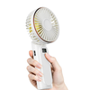  Techsuit - Prémium Mini Kézi Ventilátor (M12) - LED Digitális Kijelzővel, USB-C Újratölthető, 6 Szélerősségi Fokozat, 5000mAh - Fehér - 0. kép